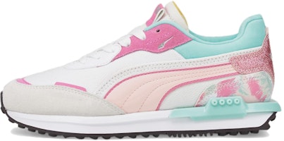 (Youth) Puma City Rider Fly-Mingo 'White Pink' 385638-01 (Youth) Puma City Rider Fly-Mingo 'White Pink' 385638-01