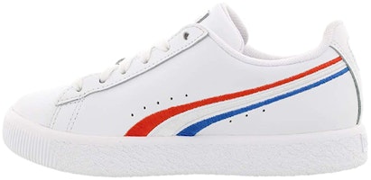 (Preschool) Puma Clyde 'White Blue Red' 365744-01 (Preschool) Puma Clyde 'White Blue Red' 365744-01