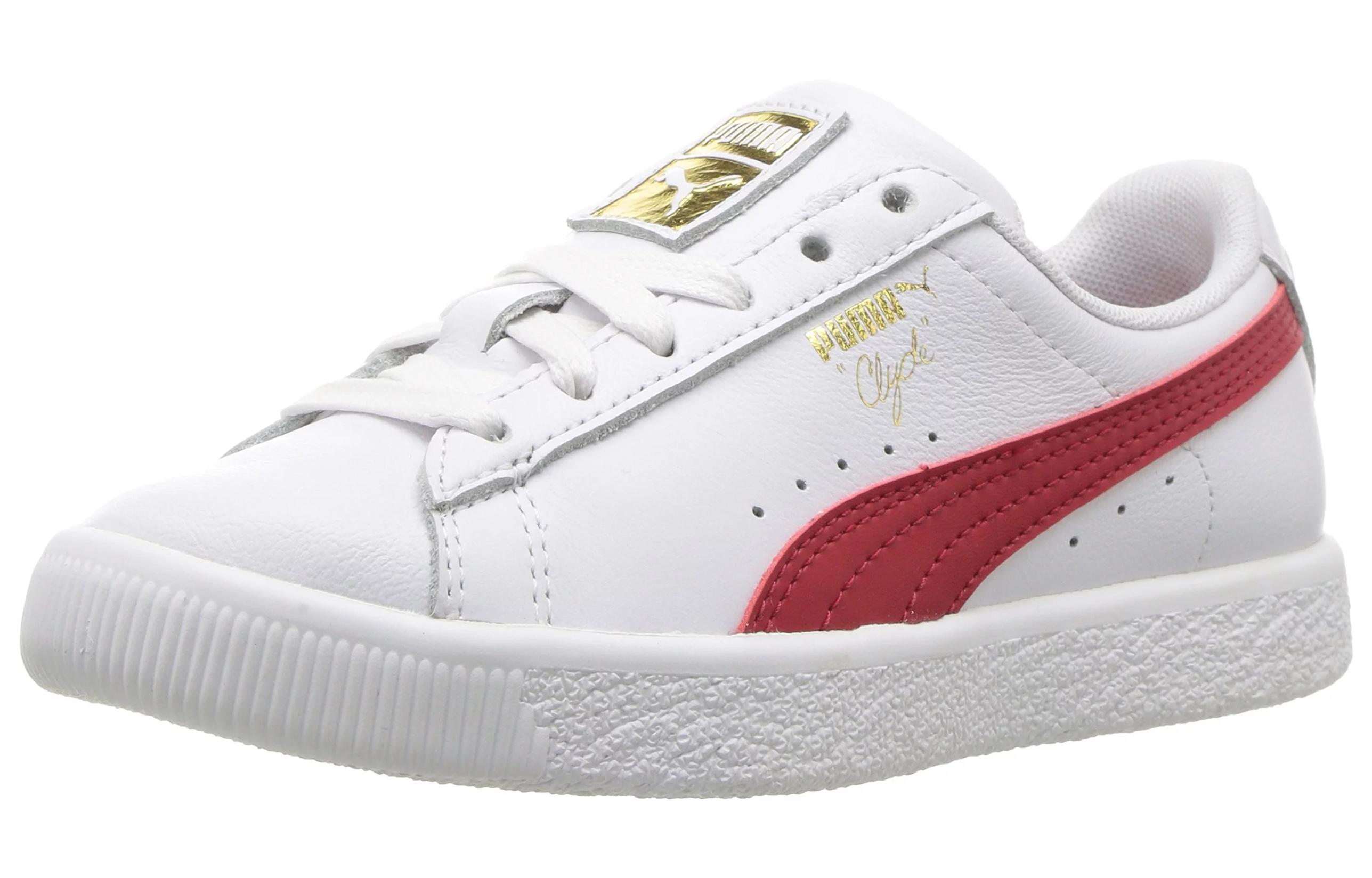 Lookbook (Preschool) Puma Clyde Court 'White Red' 364662-04