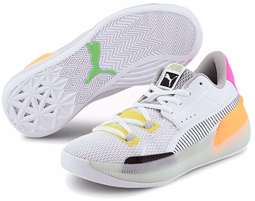 (Preschool) Puma Clyde Hardwood Retro Fantasy 'White Pink Orange' 194165-01 Purchase (Preschool) Puma Clyde Hardwood Retro Fantasy 'White Pink Orange' 194165-01