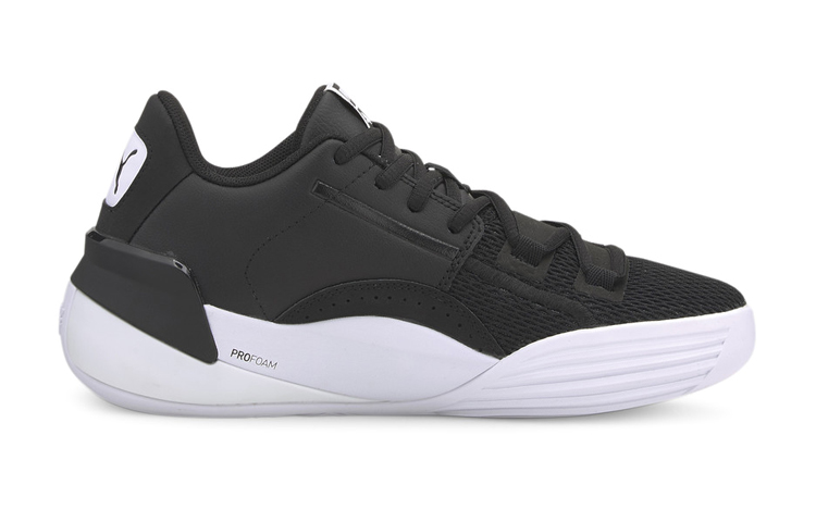 Order (Preschool) Puma Clyde Hardwood Team Low-Top K Black/White 194455-02