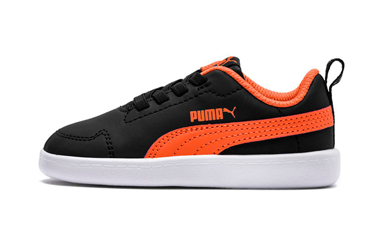 (Preschool) Puma Courtflex Leisure Board Shoes Orange/Black/White 362650-15