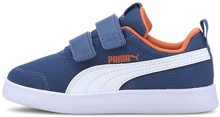 (Preschool) Puma Courtflex V2 Leisure Board Shoes Blue/Orange 371758-01 Buy (Preschool) Puma Courtflex V2 Leisure Board Shoes Blue/Orange 371758-01