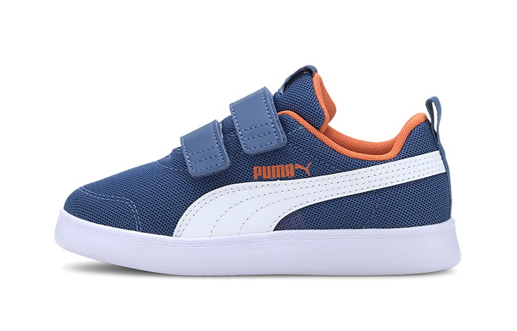(Preschool) Puma Courtflex V2 Leisure Board Shoes Blue/Orange 371758-01