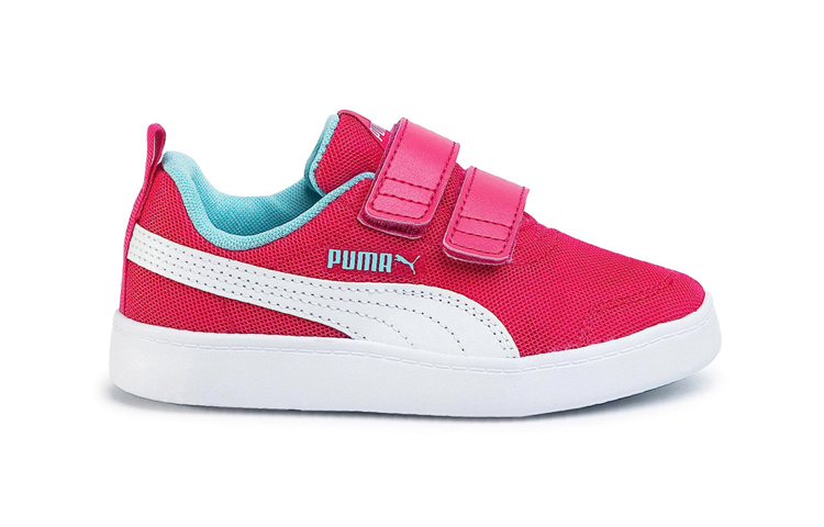 Order 中童 PUMA Courtflex V2 魔術貼 休閒 低筒 幼童板鞋 粉藍