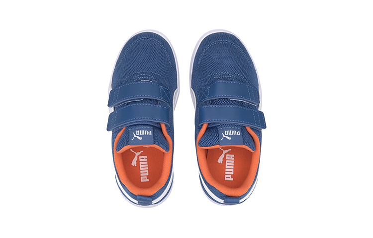Lookbook (PS) Puma Courtflex V2 Vrijetijdsschoenen Blauw/Oranje 371758-01
