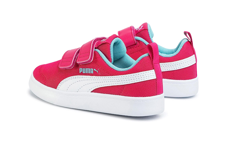 Shop 中童 PUMA Courtflex V2 魔術貼 休閒 低筒 幼童板鞋 粉藍