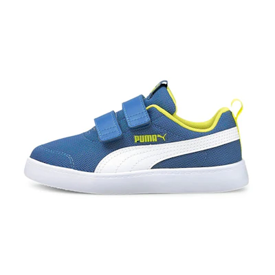 (PS) Puma Courtflex V2 Mesh Bright White Neon 'Blue'