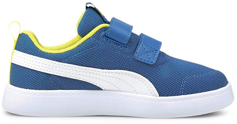 (Preschool) Puma Courtflex V2 Mesh Bright White Neon 'Blue' 371758-07 Order (Preschool) Puma Courtflex V2 Mesh Bright White Neon 'Blue' 371758-07
