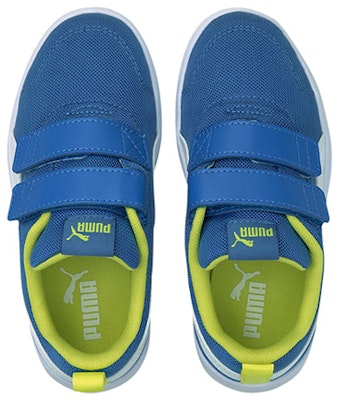 (Preschool) Puma Courtflex V2 Mesh Bright White Neon 'Blue' 371758-07 Lookbook (Preschool) Puma Courtflex V2 Mesh Bright White Neon 'Blue' 371758-07