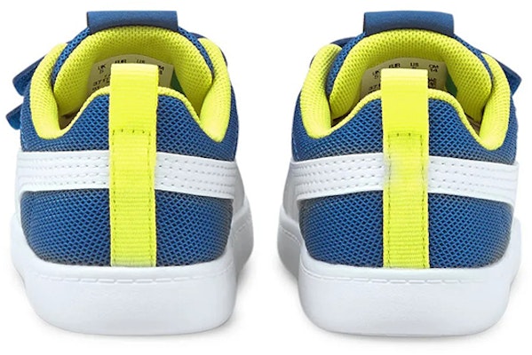 (Preschool) Puma Courtflex V2 Mesh V Bright White Neon 'Blue' 371759-07 Shop (Preschool) Puma Courtflex V2 Mesh V Bright White Neon 'Blue' 371759-07