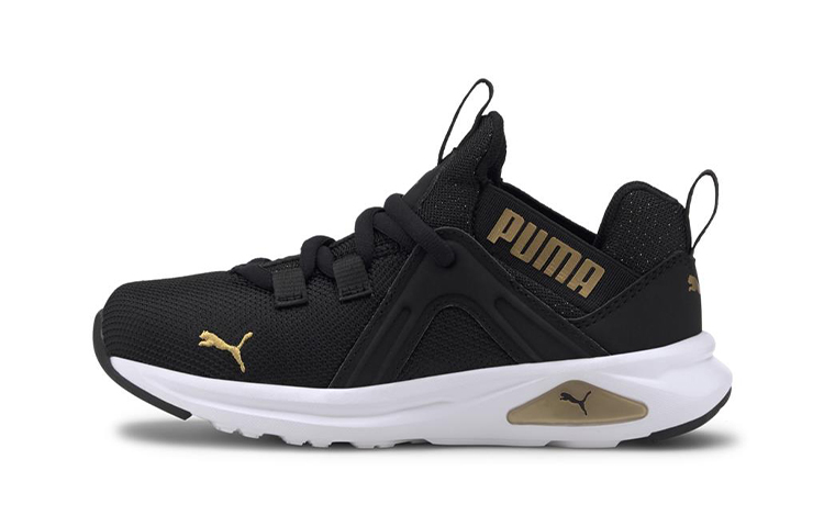 (Preschool) Puma Enzo 2 Shineline AC Jr 'Black Gold' 193167-01