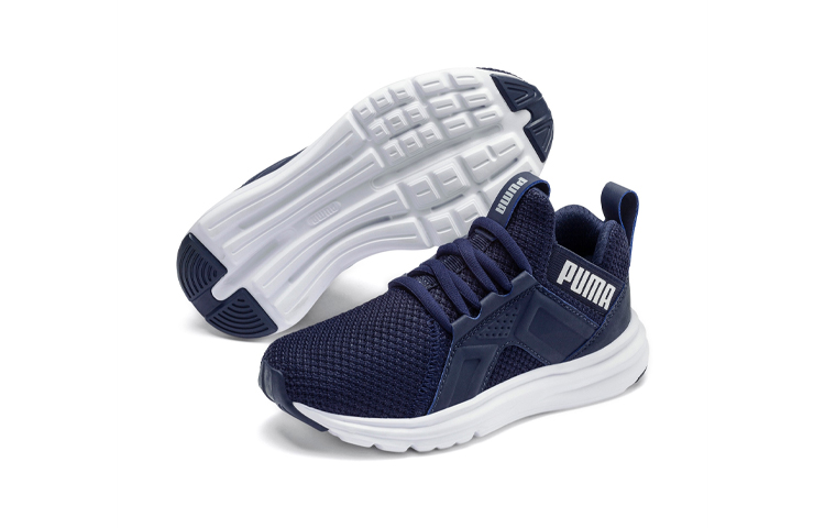 Lookbook 幼童 Puma Enzo Weave 舒適透氣 墊厚運動鞋 深藍