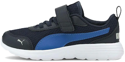 (Preschool) Puma Flex Renew 'Black Blue Velcro' 372081-05 (Preschool) Puma Flex Renew 'Black Blue Velcro' 372081-05