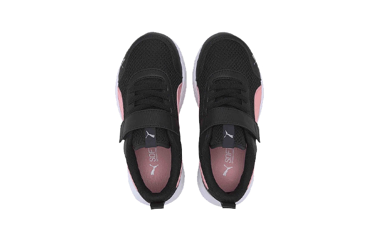 Lookbook 幼童 Puma Flex Renew 輕便透氣 魔術貼運動鞋 黑粉色