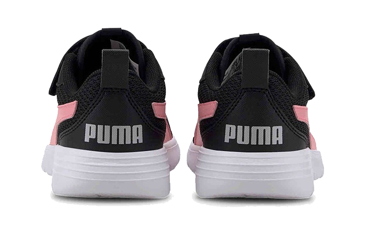 Shop 幼童 Puma Flex Renew 輕便透氣 魔術貼運動鞋 黑粉色