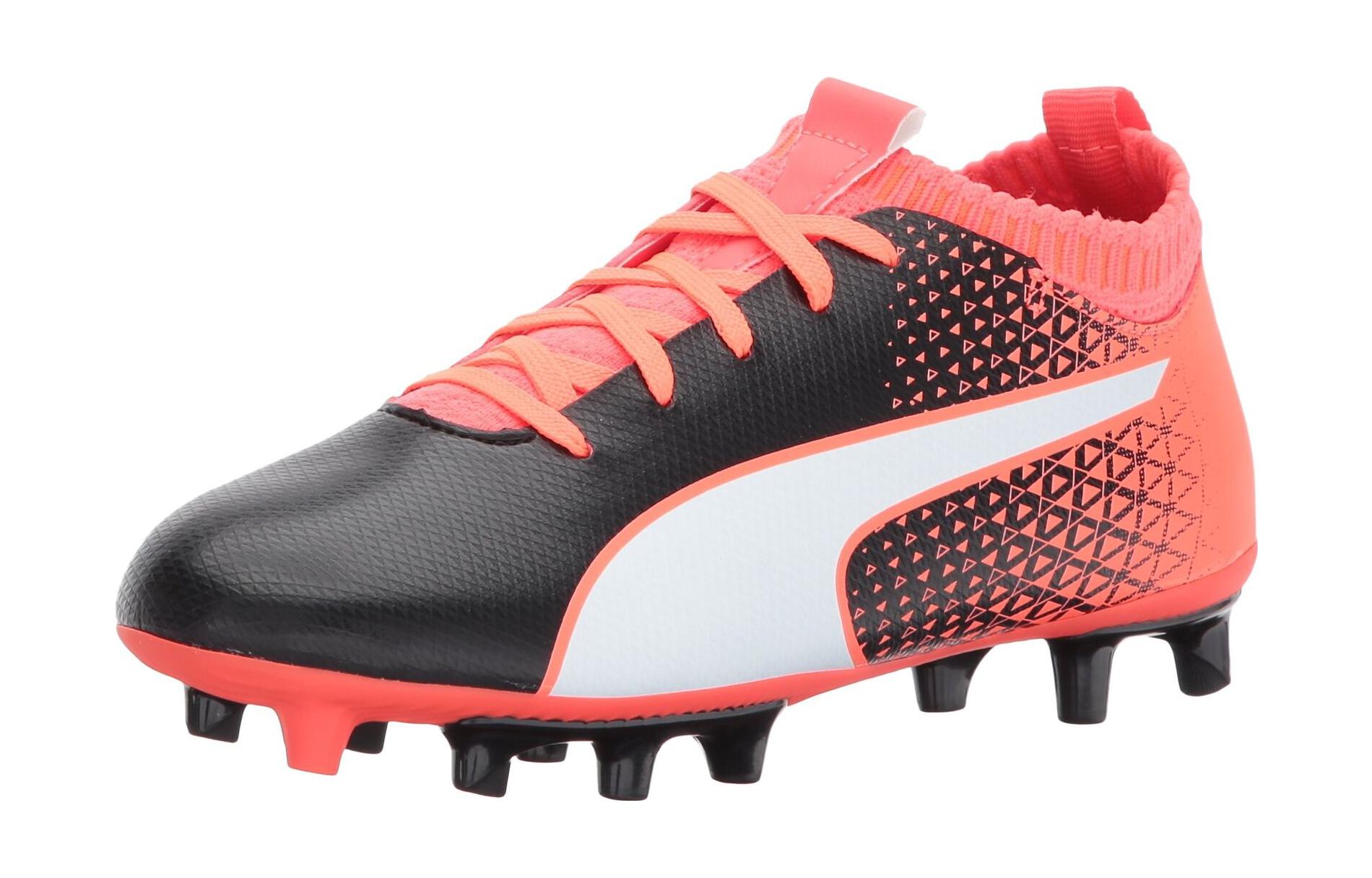 Lookbook 大童 PUMA 舒適百搭 減震耐磨 低筒 兒童足球鞋 黑紅