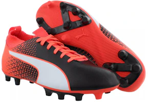 Shop 大童 PUMA 舒適百搭 減震耐磨 低筒 兒童足球鞋 黑紅