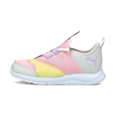 (PS) Puma Fun Racer Sports Sneakers Grey/Yellow/Pink