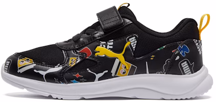(Preschool) Puma Fun Racer AC SportsRunning Shoes Black/Yellow/White 383575-01 (Preschool) Puma Fun Racer AC SportsRunning Shoes Black/Yellow/White 383575-01