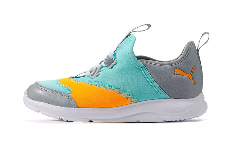(Preschool) Puma Fun Racer Sports Sneakers Grey/Green 194338-02