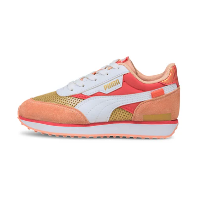 (PS) Puma Future Rider Fireworks Sports Running Shoes Pink/Golden
