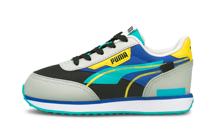 (PS) Puma Future Rider 'Grey Blue Yellow Colorblock'