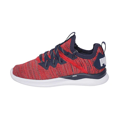 (PS) Puma Ignite Flash Evoknit K Running Shoes Red/Blue/White