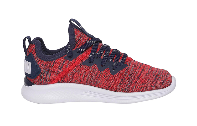 (PS) Puma Ignite Flash Evoknit K Running Shoes Red/Blue/White 圖 2