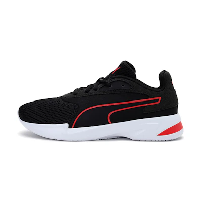 (Youth) Puma Jaro Low Top Running Shoes Black/White/Red