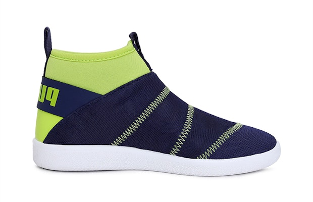 (Preschool) Puma Knit Mid 'Blue Green White Colorblock' 374603-02 Order (Preschool) Puma Knit Mid 'Blue Green White Colorblock' 374603-02