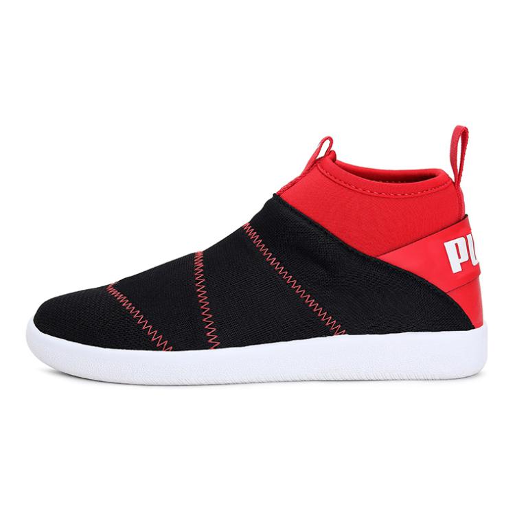 (Preschool) Puma Knit Mid 'Red Black White' 374602-01