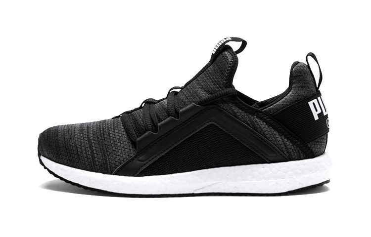 (Preschool) Puma Mega NRGY Heather Sports Running Shoes Black/White 191245-01
