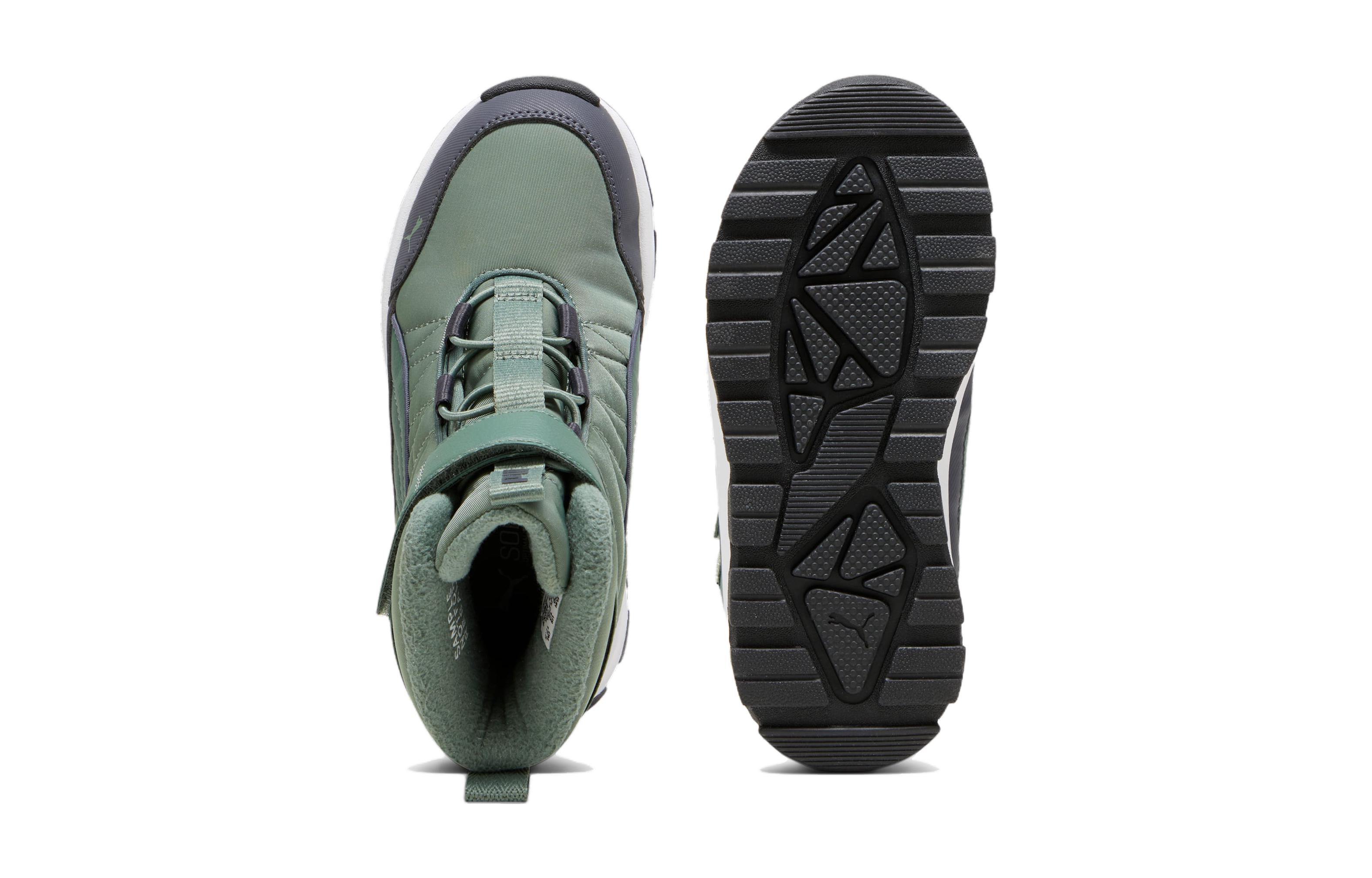 Shop 兒童 PUMA 防滑耐磨 中筒 兒童靴子 綠色