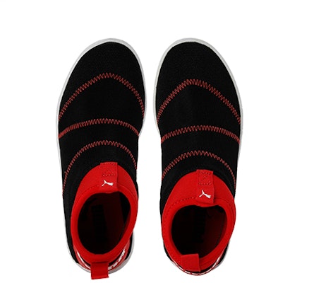 中童 PUMA 休閒 防滑耐磨 中幫 兒童板鞋 紅黑白拼色 Lookbook 中童 PUMA 休閒 防滑耐磨 中幫 兒童板鞋 紅黑白拼色