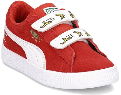 中童 PUMA Suede V Ps 低筒 兒童滑板鞋 紅白 Lookbook 中童 PUMA Suede V Ps 低筒 兒童滑板鞋 紅白