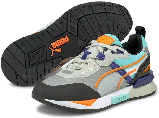 大童 Puma Mirage Tech 灰紫黑 運動鞋 Lookbook 大童 Puma Mirage Tech 灰紫黑 運動鞋