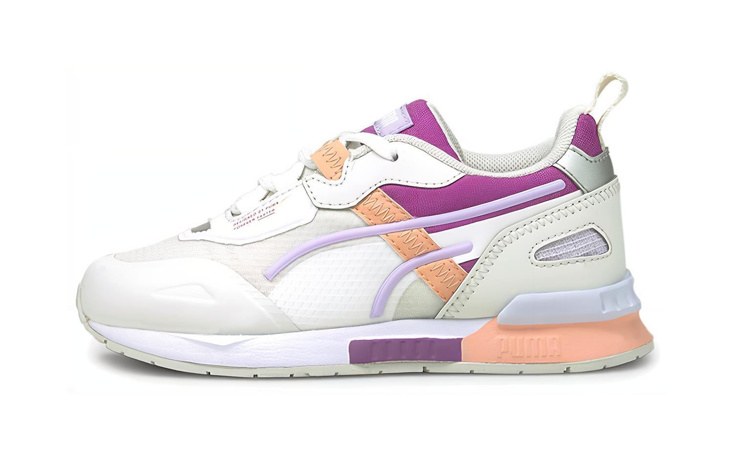 (Preschool) Puma Mirage Tech Sports Running Shoes White/Purple/Pink 381946-04
