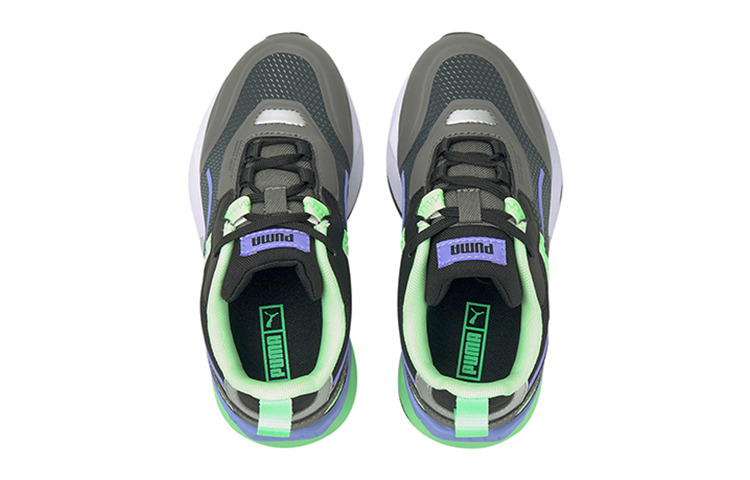 Lookbook (PS) Puma Mirage Tech Baskets Running Gris/Vert/Bleu 381946-01