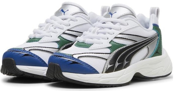 中童 PUMA 品牌科技 PS 防滑 兒童休閒鞋 白黑綠 Shop 中童 PUMA 品牌科技 PS 防滑 兒童休閒鞋 白黑綠