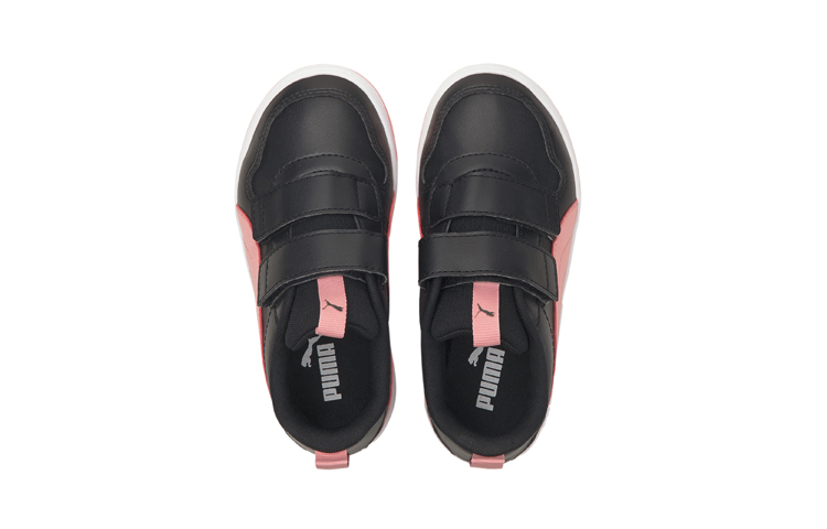 Lookbook 中童 PUMA Multiflex SL V 魔術貼 休閒 輕便耐磨 低幫 兒童板鞋 黑粉