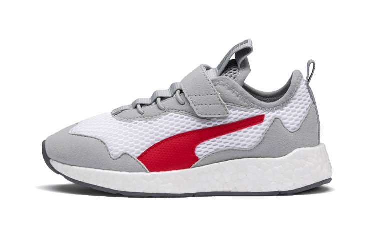 (Preschool) Puma Nrgy Neko Skim AC 'Grey Red Velcro' 192824-01