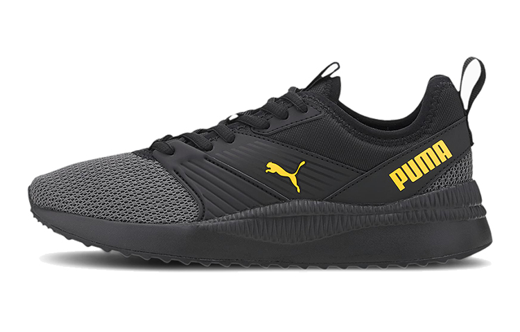 (Youth) Puma Pacer Next Ffwd Low Top Running Shoes Black/Yellow 374201-02