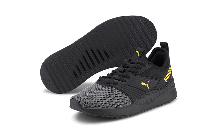 (Youth) Puma Pacer Next Ffwd Low Top Running Shoes Black/Yellow 圖 5