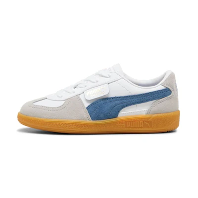 (PS) Puma Palermo Leather Little Kid 'White Blue Horizon Gum'