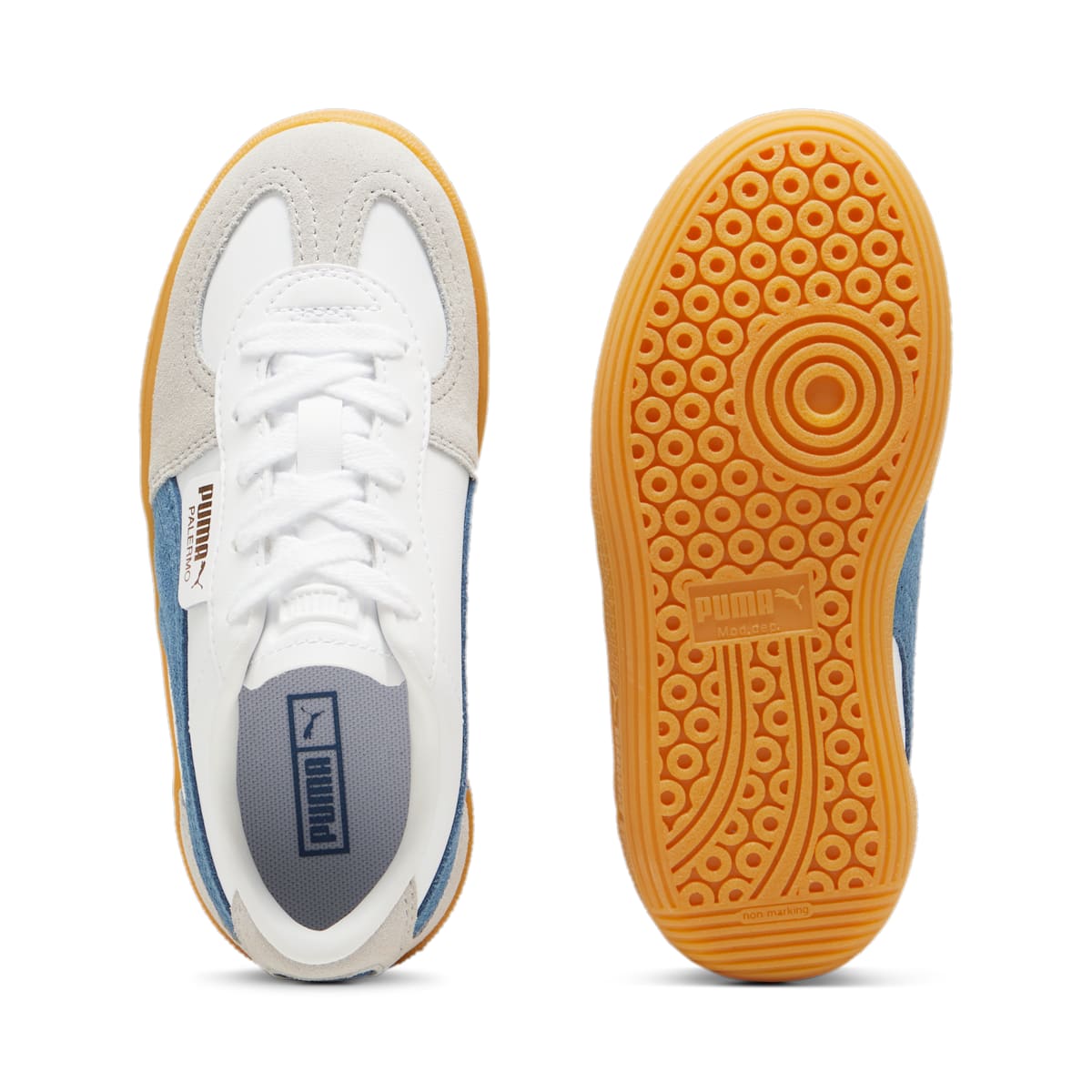 Shop (PS) Puma Palermo 兒童皮革鞋 '白藍地平線膠底' 397276-04