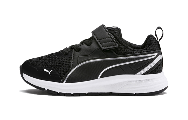 (Preschool) Puma Pure Jogger V Running Shoes Black/White 370576-01