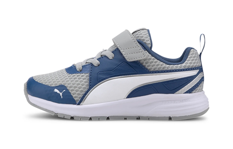 (Preschool) Puma Pure Jogger V 'Grey Blue Velcro' 370576-05