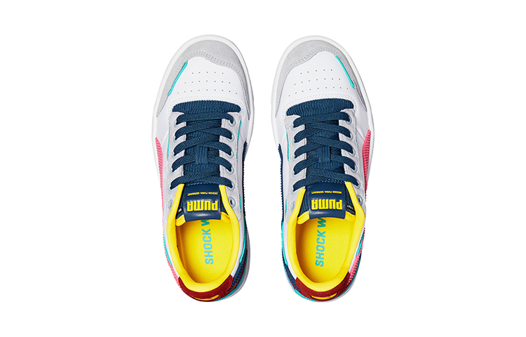 Lookbook (Preschool) Puma Ralph Sampson Lo Bubblegum Running Shoes ' White/Blue 375252-01