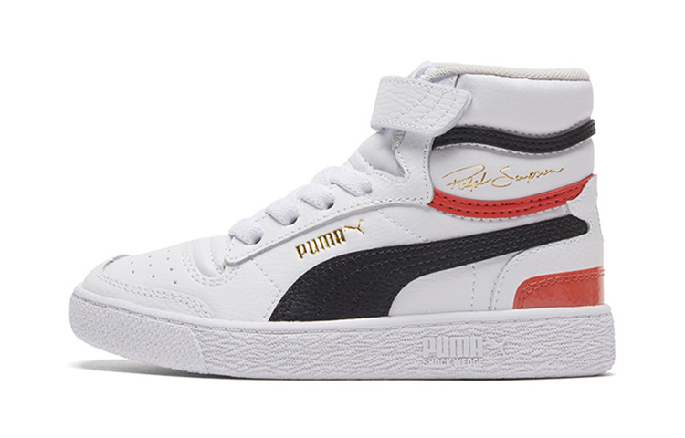 (PS) Puma Ralph Sampson Mid Autumn Casual Shoes White/Black/Red